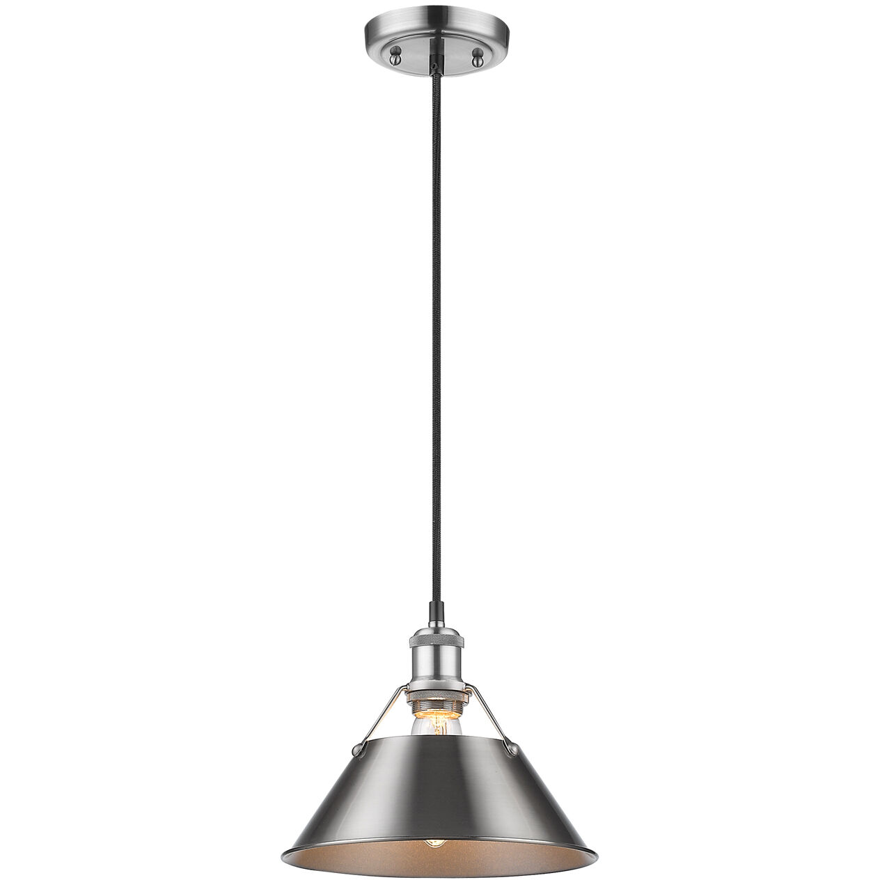 Yep Orwell Pendant Ceiling Light in Pewter, Medium