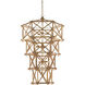 Kingali 10 Light 34 inch Natural/New Brass Chandelier Ceiling Light, Grande