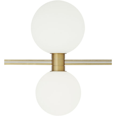 Sean Lavin Orbs Aged Brass Low-Voltage Track Head Ceiling Light, Integrated LED