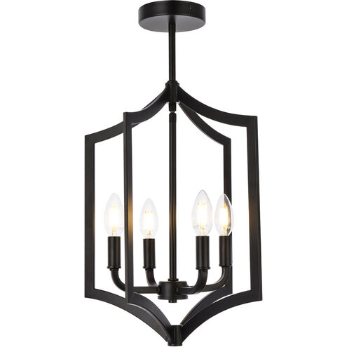 Kiera 4 Light 14 inch Black Pendant Ceiling Light