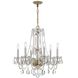 Traditional Crystal 6 Light 23 inch Polished Brass Chandelier Ceiling Light in Clear Hand Cut