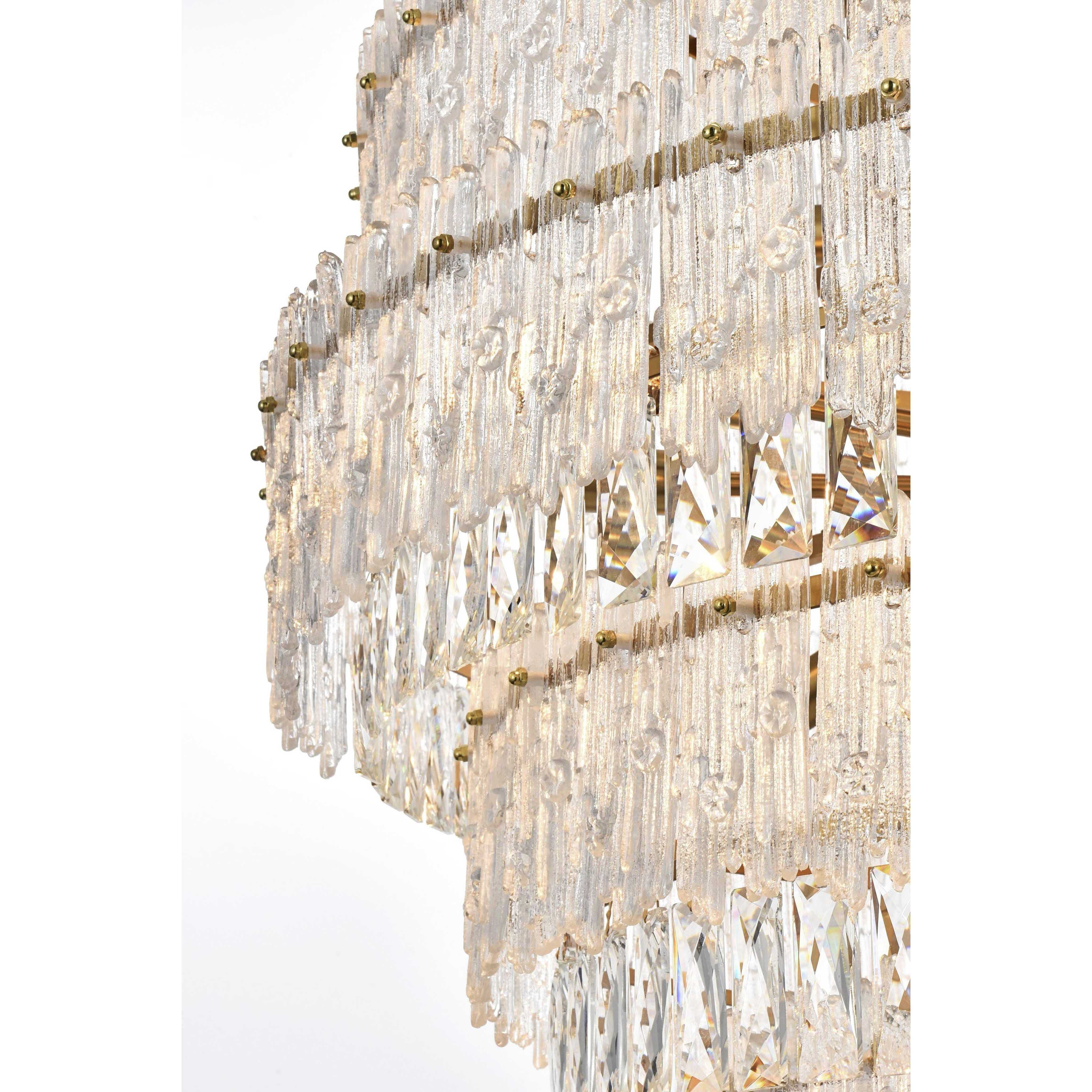 Emilia 33 Light 42 inch Satin Gold Chandelier Ceiling Light