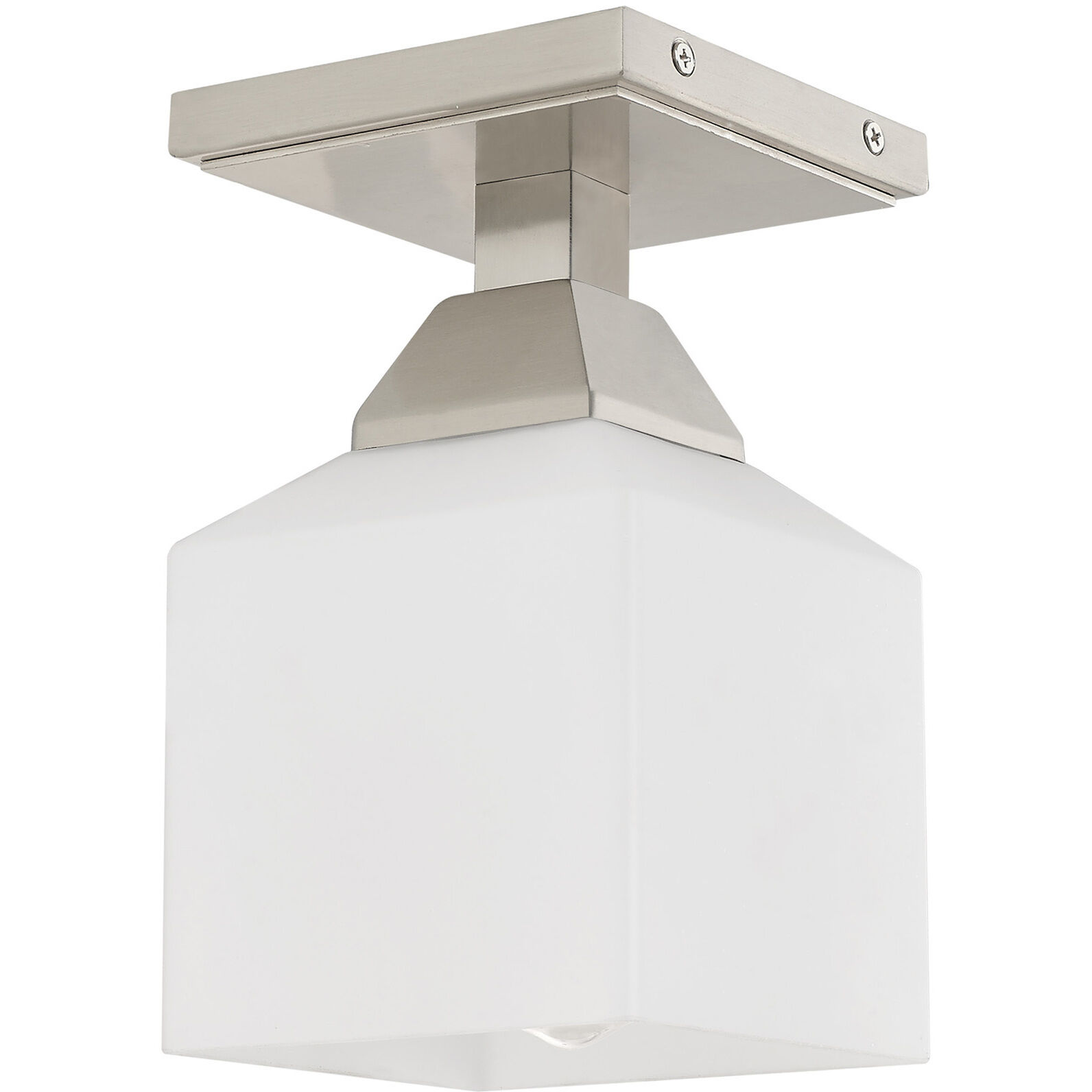 Aragon 1 Light 5 inch Brushed Nickel Semi-Flush Mount Ceiling Light