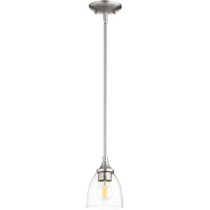 Enclave 1 Light 6 inch Satin Nickel Pendant Ceiling Light in Clear Seeded