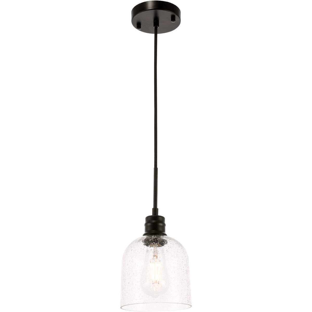 Gabe 1 Light 6 inch Black Pendant Ceiling Light