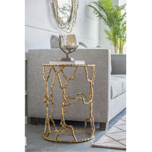 Twig 16.9 inch Brass Antique Side Table