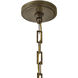 Lisa McDennon Linden 3 Light 24 inch Textured Heritage Brass Chandelier Ceiling Light