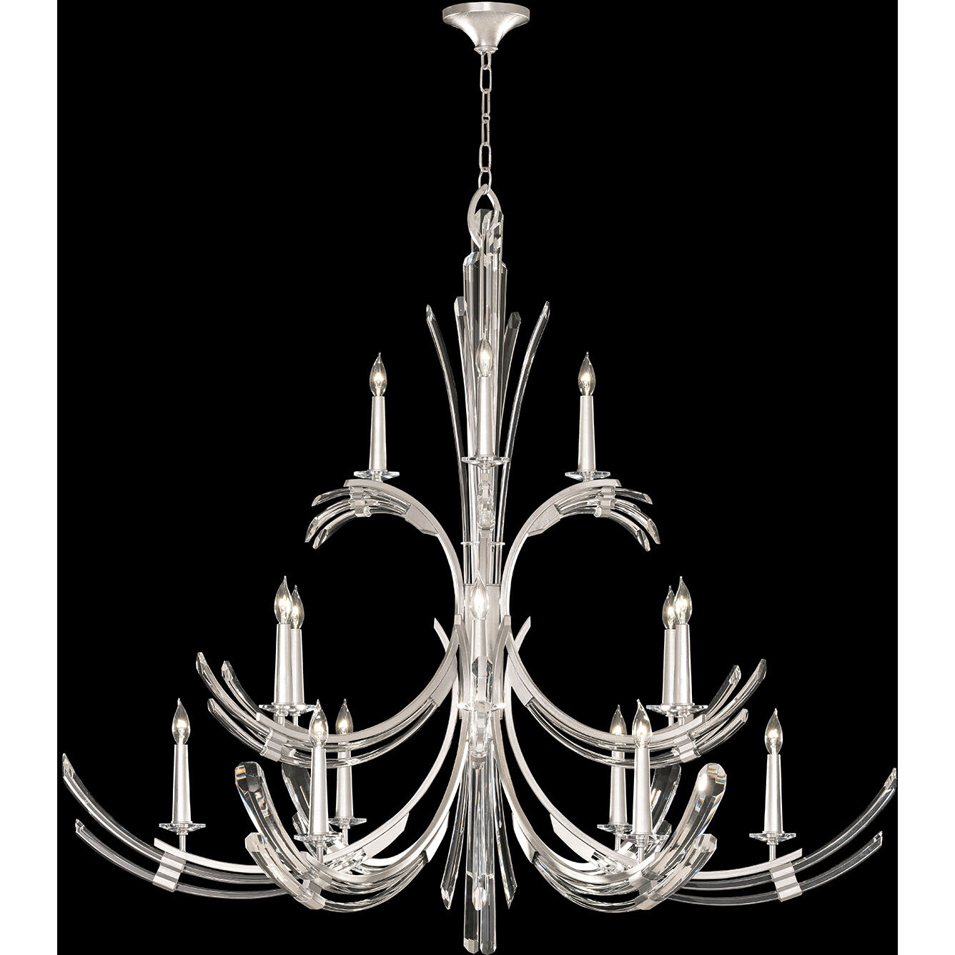 Trevi 15 Light 56 inch Silver Chandelier Ceiling Light