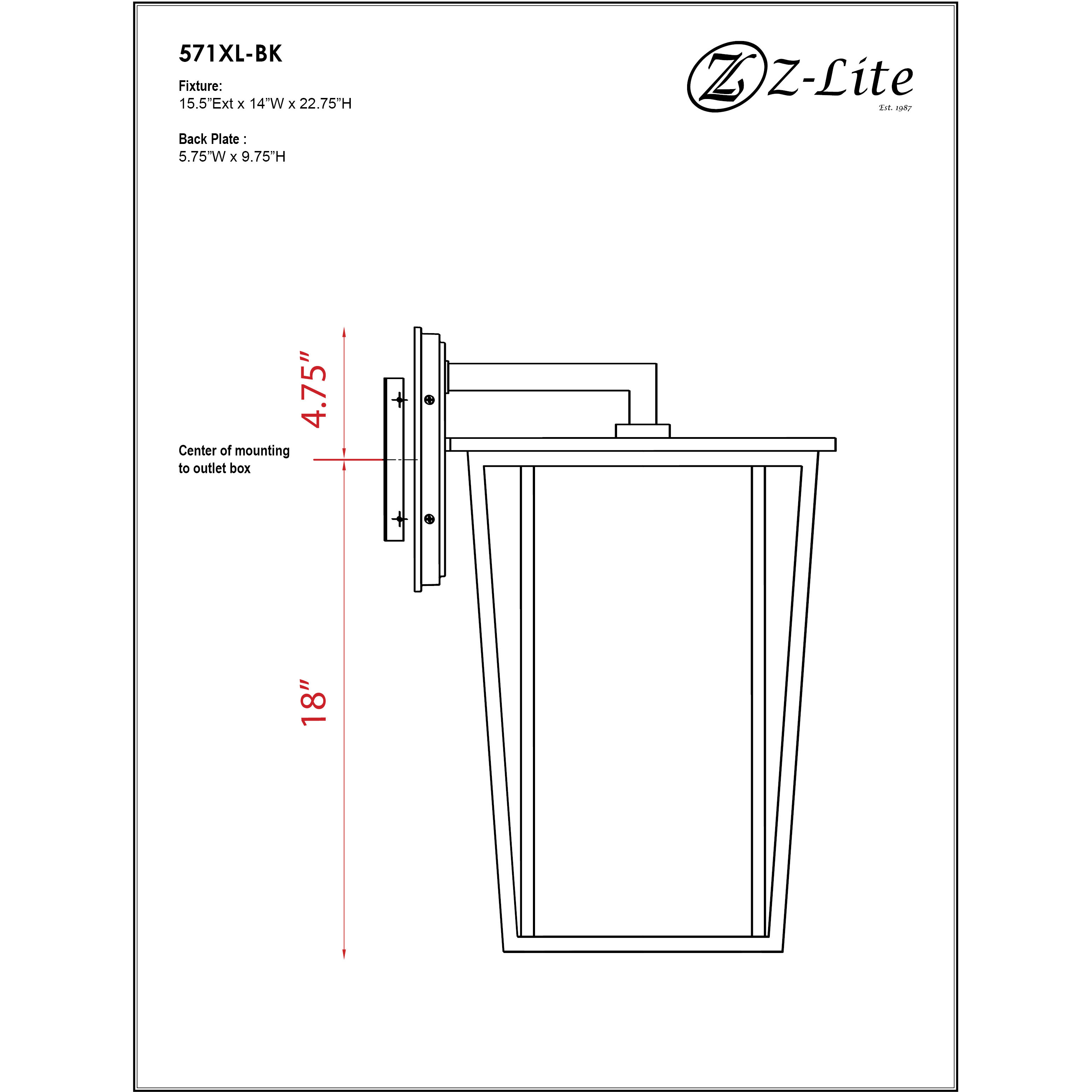 Seoul 3 Light 22.75 inch Black Outdoor Wall Light