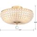 Bella 3 Light 15.75 inch Antique Gold Semi Flush Ceiling Light