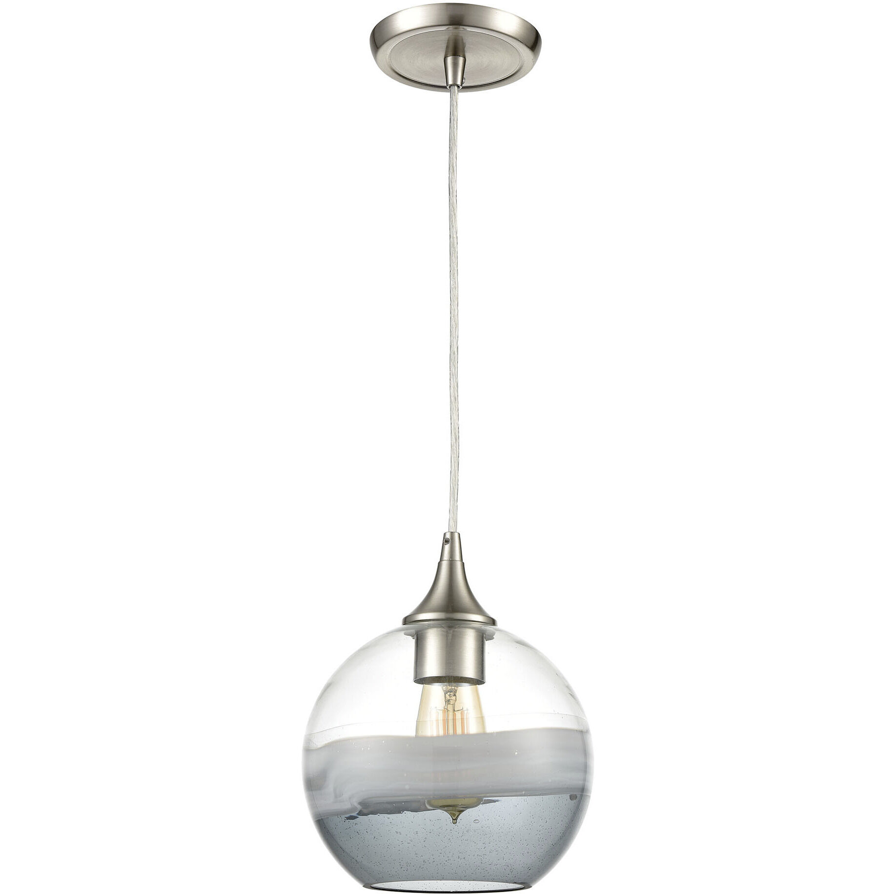 Sutter Creek 1 Light 8 inch Satin Nickel Mini Pendant Ceiling Light