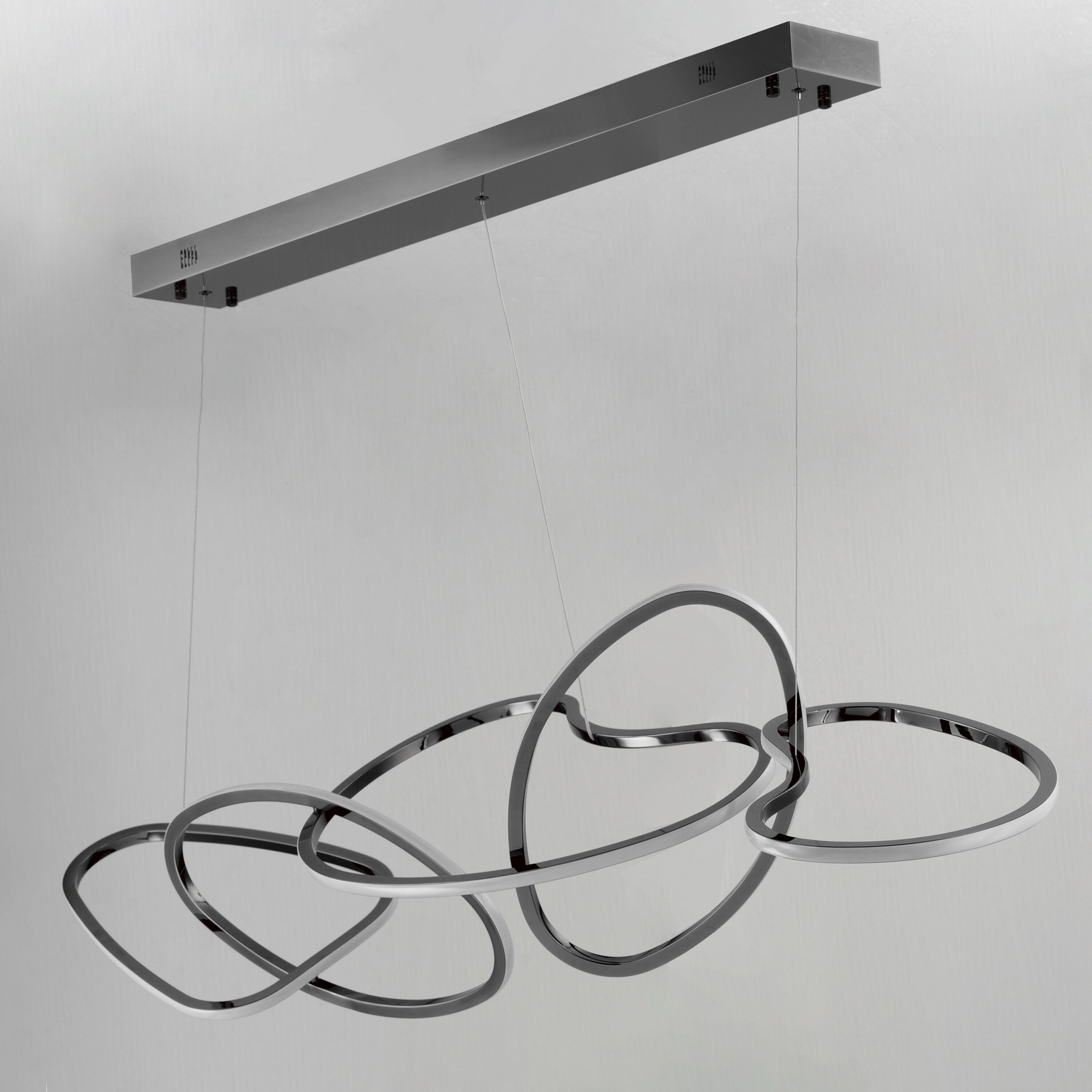 Unity LED 55 inch Black Chrome Linear Pendant Ceiling Light
