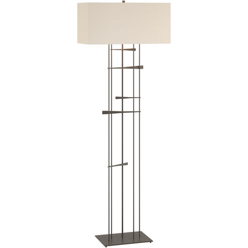 Cavaletti 65.2 inch 100 watt Dark Smoke Floor Lamp Portable Light in Flax