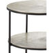 Cane 20 inch Black/Pewter Side Table