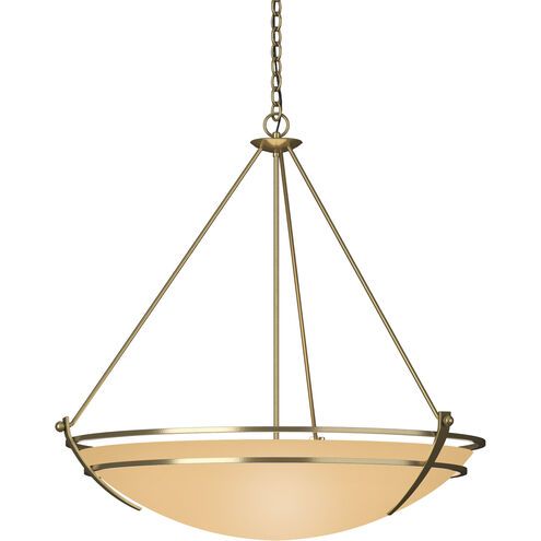 Presidio Tryne 3 Light 35.1 inch Modern Brass Large Scale Pendant Ceiling Light in Sand, Large Scale