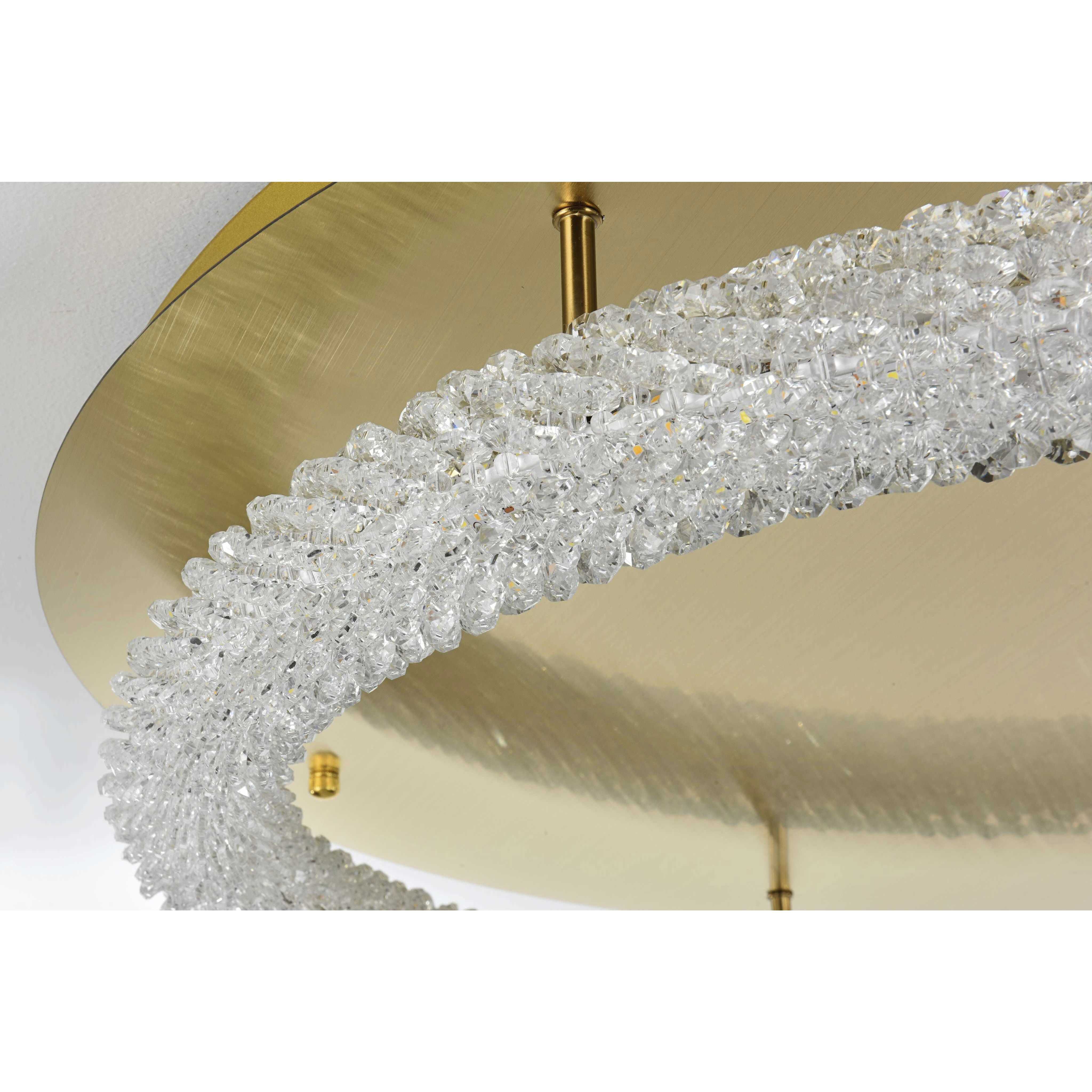 Bowen 1 Light 33.5 inch Satin Gold Flush Mount Ceiling Light