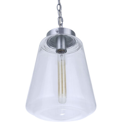 Laclede 1 Light 9.3 inch Satin Aluminum Outdoor Pendant