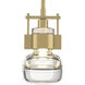 Cuff 1 Light 4 inch Modern Brass Mini Pendant Ceiling Light, Small