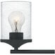 Abner 3 Light 21 inch Matte Black Bath Light Wall Light