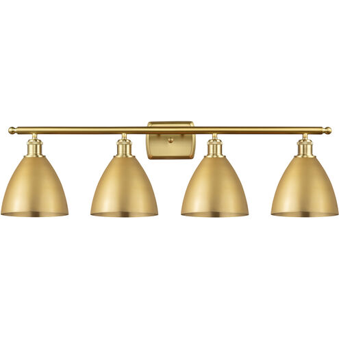 Ballston Dome 4 Light 38 inch Satin Gold Bath Vanity Light Wall Light
