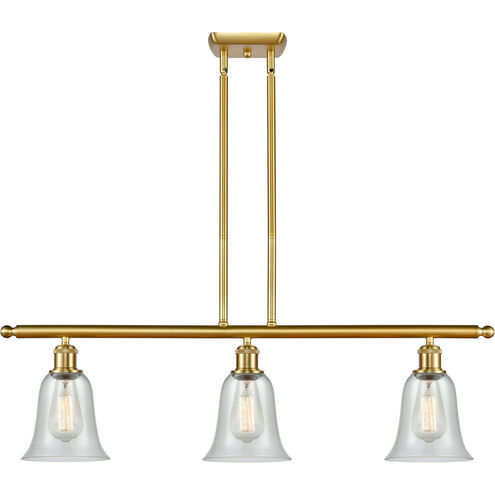 Ballston Hanover LED 36 inch Satin Gold Island Light Ceiling Light in Fishnet Glass, Ballston