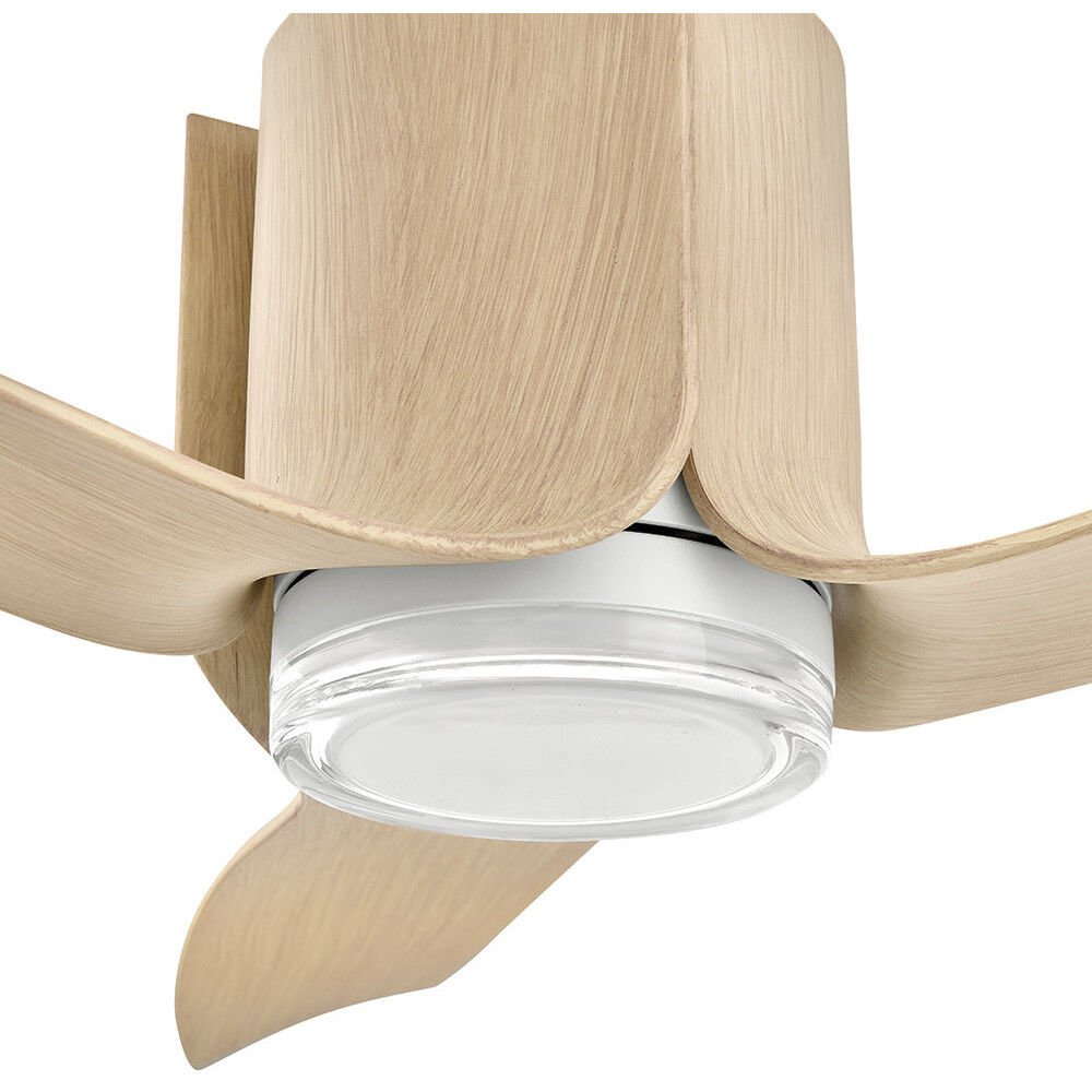 Sven 54 inch Matte White with Natural Blades Smart Fan