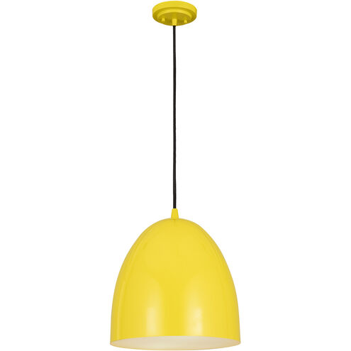Z-Studio 1 Light 12 inch Yellow Pendant Ceiling Light