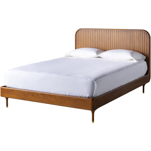 Madri Brown Wood Bed in Queen