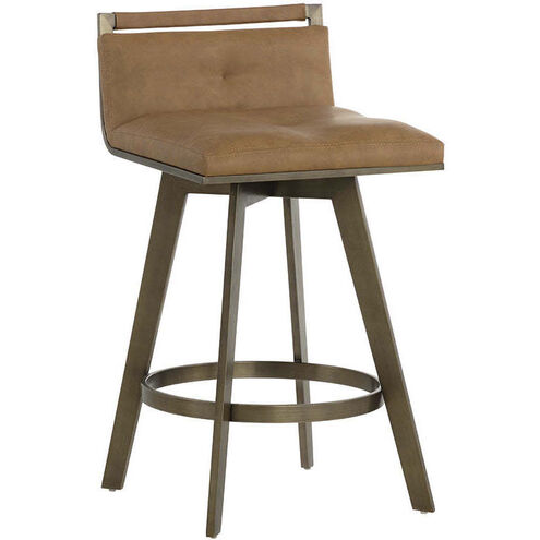 Arizona 32.5 inch Milliken Cognac Swivel Counter Stool