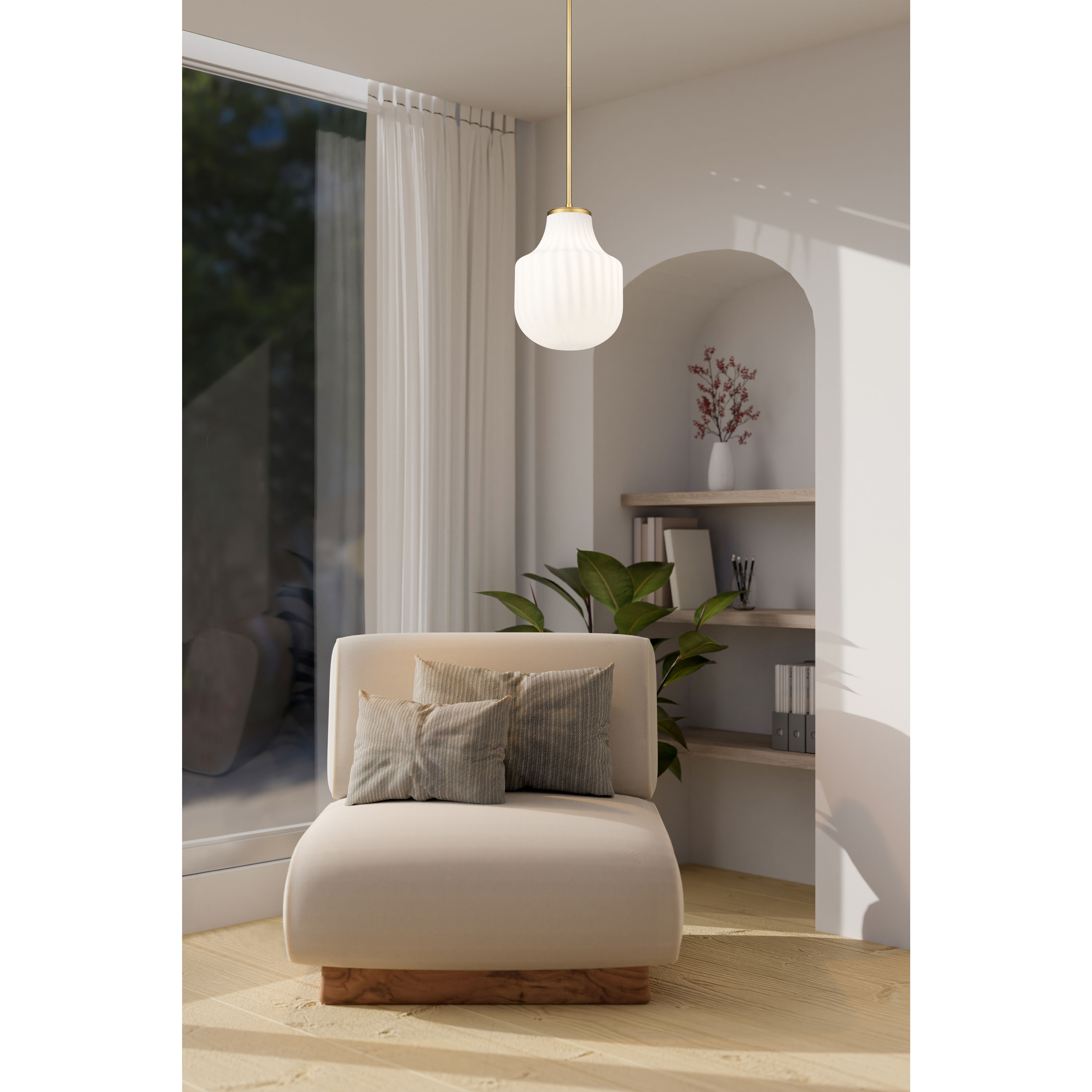 Newbury 1 Light 10 inch Modern Gold Pendant Ceiling Light