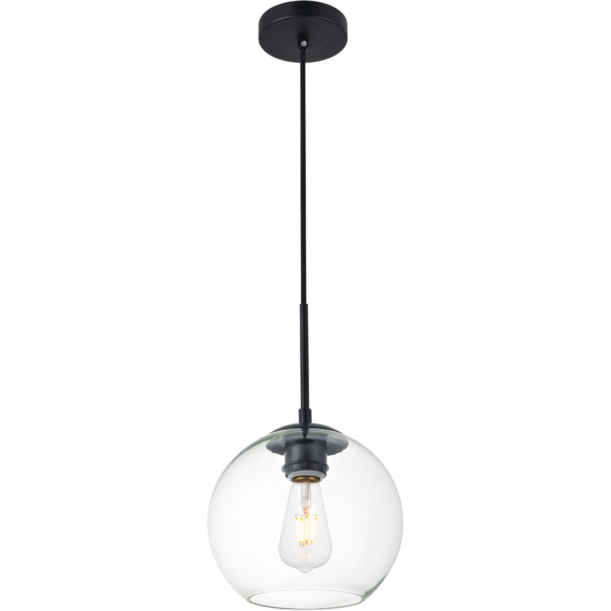 Baxter 1 Light 8 inch Black Pendant Ceiling Light