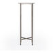 Nigella Marble and Silver Cross Legs Side Table in Multi-Color