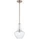 Fusion Collection 1 Light 9.5 inch Brushed Brass Pendant Ceiling Light, Harlow Family