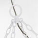 Julie Neill Talia LED 53.5 inch Plaster White and Clear Swirled Glass Ring Chandelier Ceiling Light