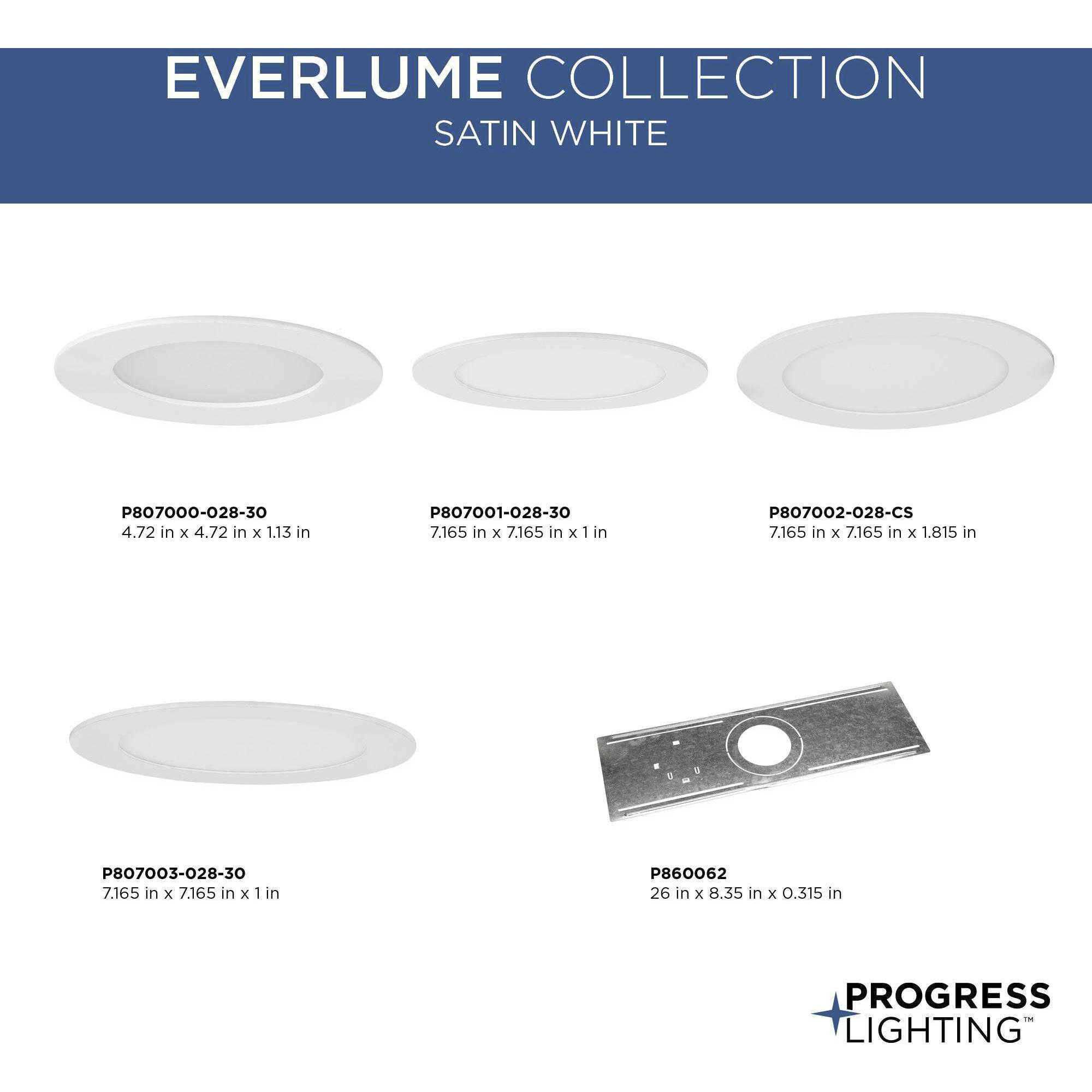 Everlume LED Satin White Canless Recessed Downlight, Progress LED