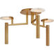 Kelly Wearstler Melange LED 24.25 inch Antique-Burnished Brass Floating Disc Semi-Flush Chandelier Ceiling Light, Large