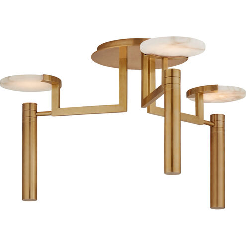 Kelly Wearstler Melange LED 24.25 inch Antique-Burnished Brass Floating Disc Semi-Flush Chandelier Ceiling Light, Large