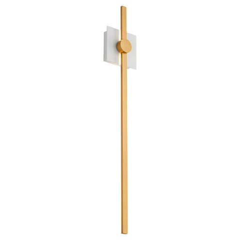 Zora 1 Light 32 inch White/Industrial Brass Sconce Wall Light