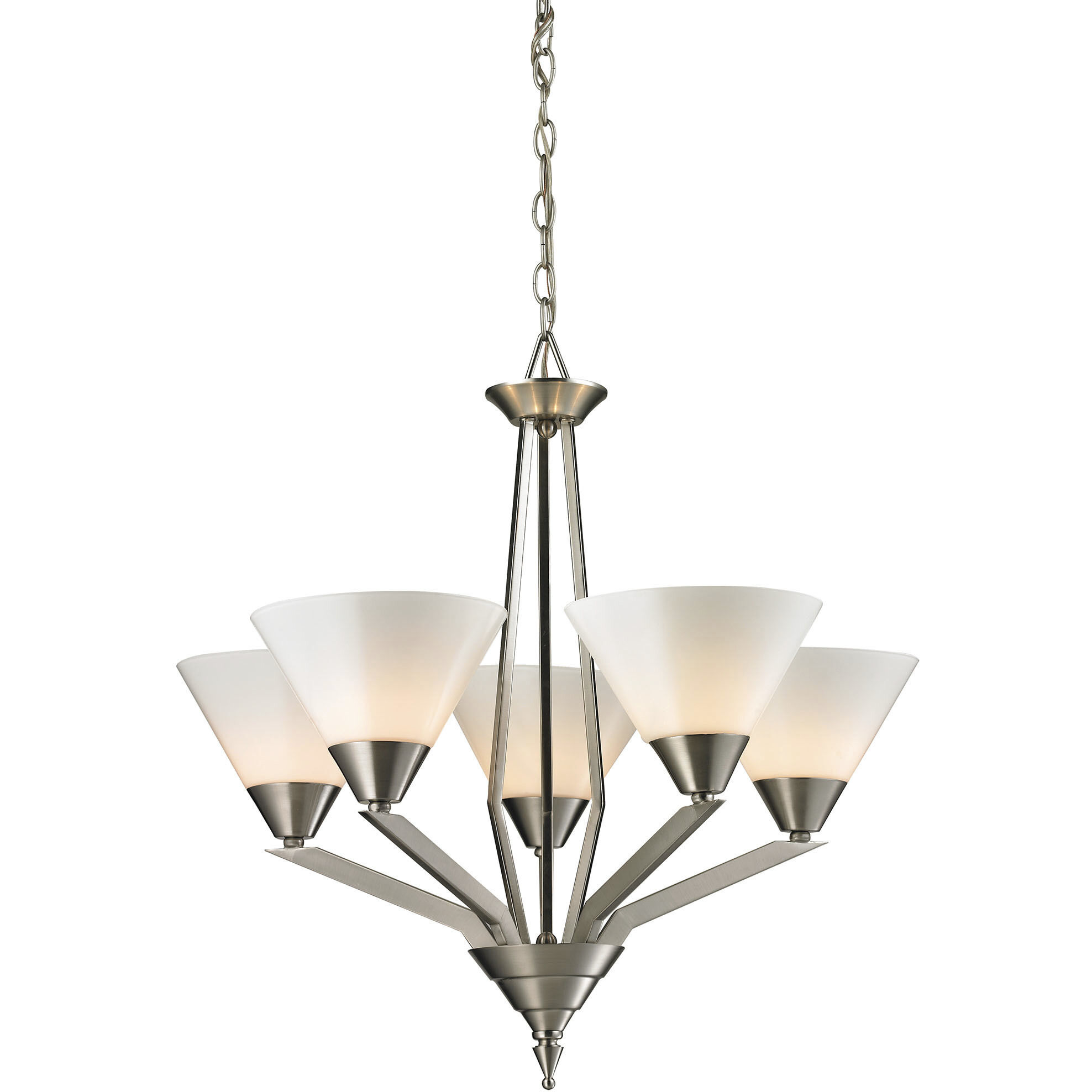 Tribecca 5 Light 25 inch Brushed Nickel Chandelier Ceiling Light