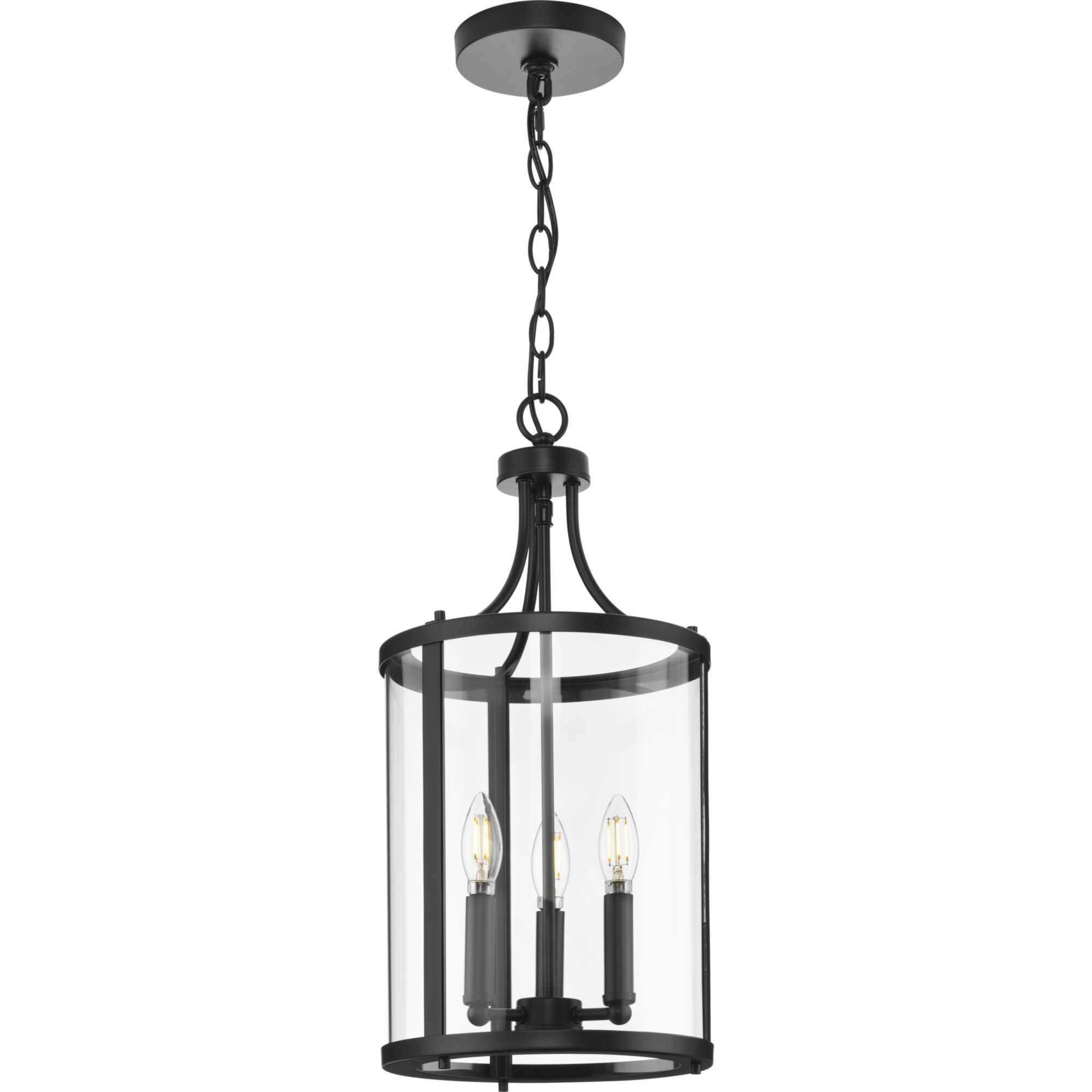 Gilliam 3 Light 10 inch Matte Black Foyer Light Ceiling Light