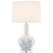 Myrtle 28 inch 150 watt White/Blue/Clear/Polished Nickel Table Lamp Portable Light