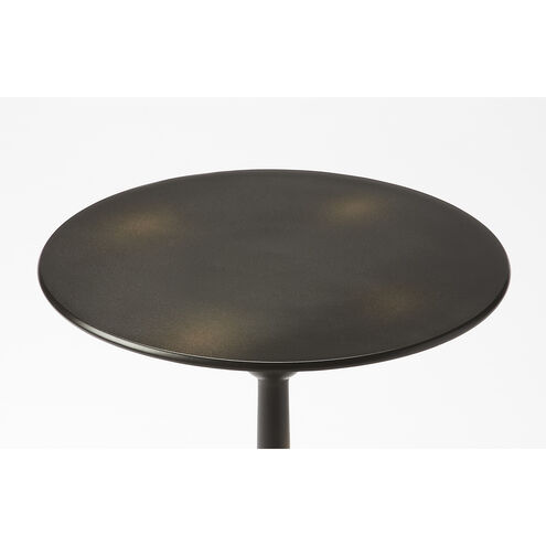 Zora Black Iron 19 X 12 inch Metalworks Accent Table, Pedestal