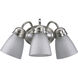 Fort Worth 3 Light 14.5 inch Satin Nickel Wall Sconce Wall Light in Satin Opal