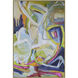 Constant Knot Brushed Gold and Blue with White Wall Art