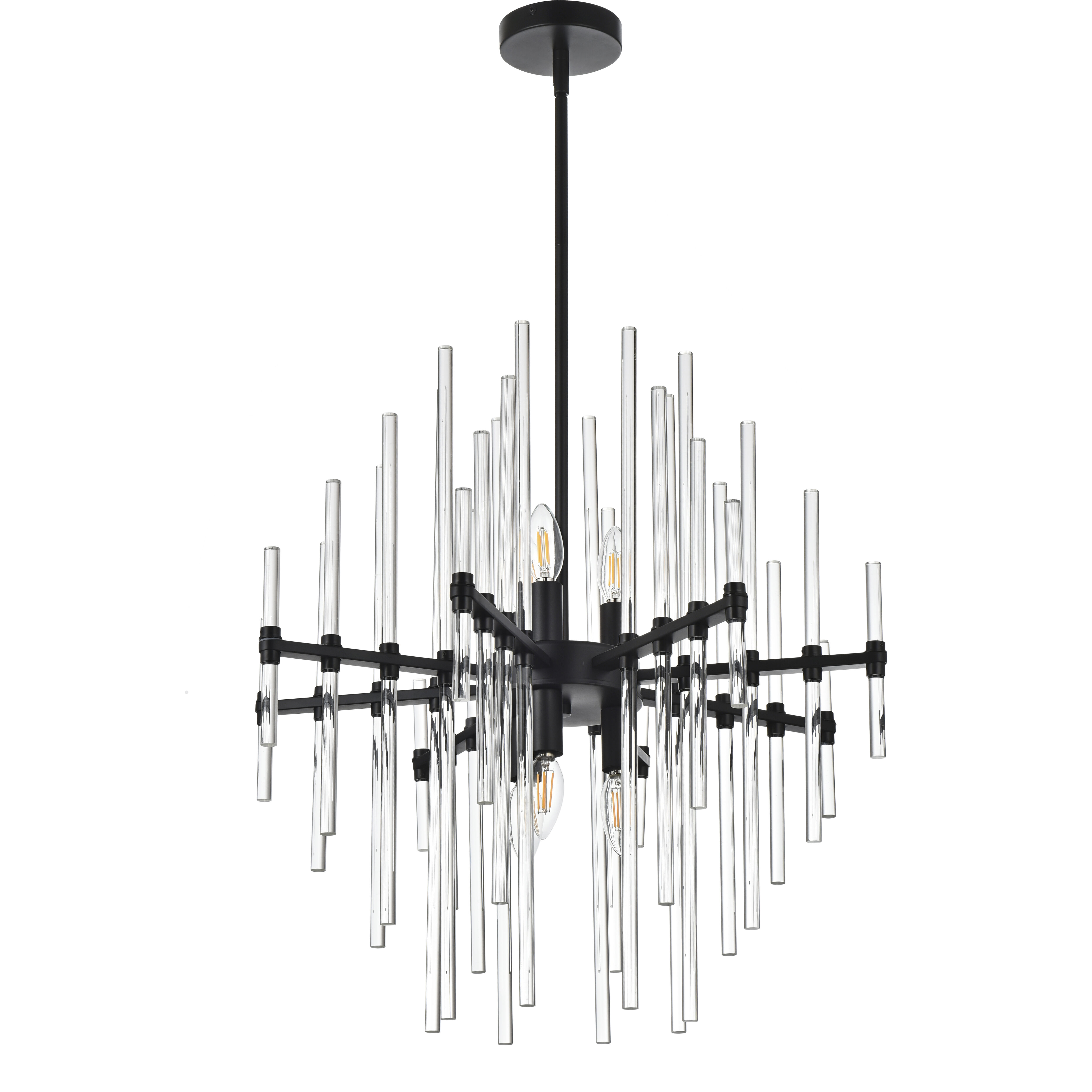 Sienna 6 Light 23 inch Black Pendant Ceiling Light