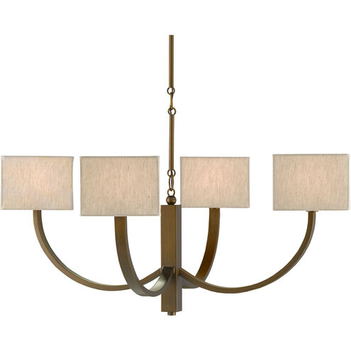 Simone 4 Light 34 inch Painted Bronze Chandelier Ceiling Light