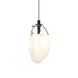 Liquid LED 6 inch Satin Black Pendant Ceiling Light in White Glass