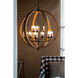 Anita 9 Light 32 inch Brown and Black Chandelier Ceiling Light