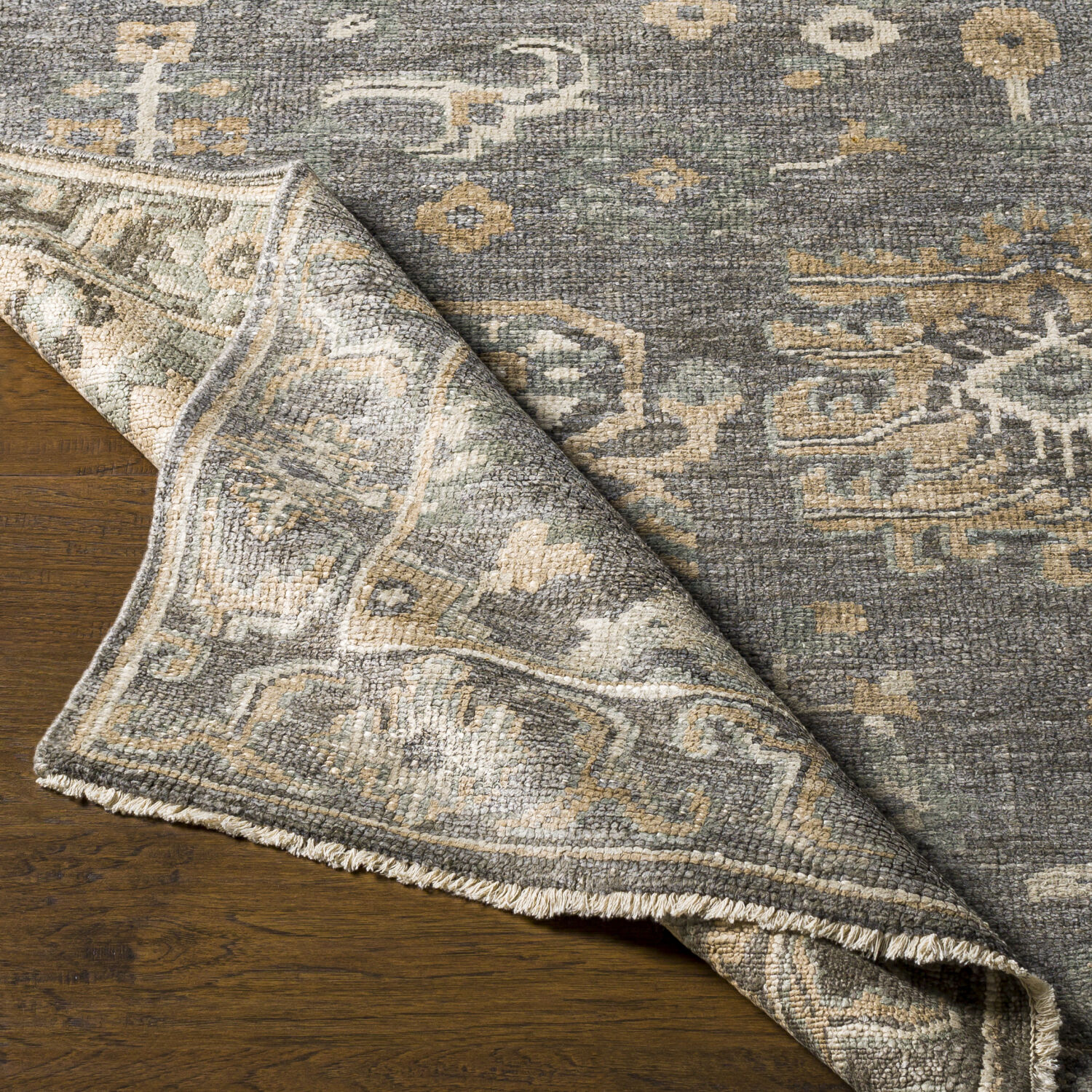 Royal 36 X 24 inch Charcoal Rug in 2 x 3, Rectangle