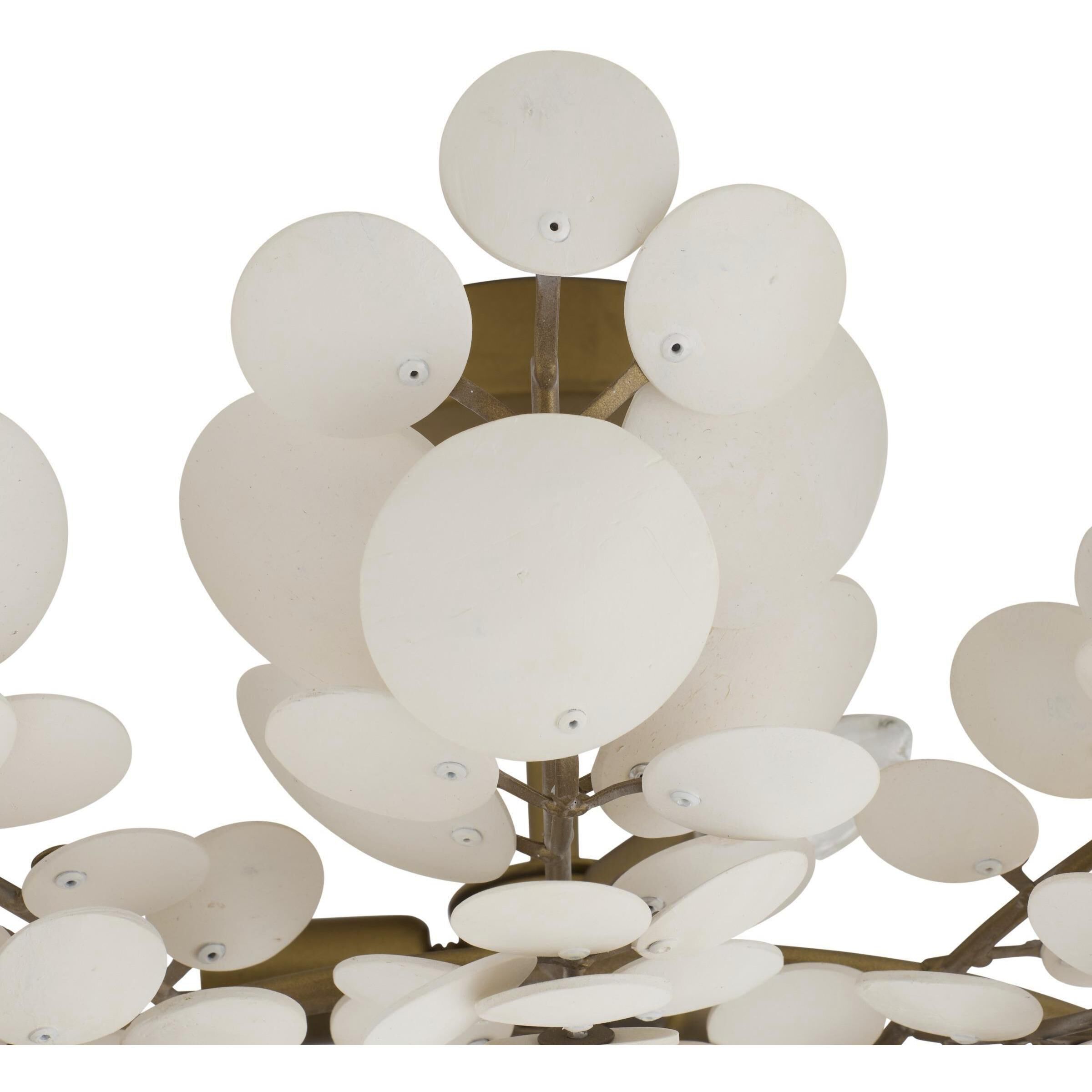 Bilal 3 Light 38 inch Antique Brass Flush Mount Ceiling Light